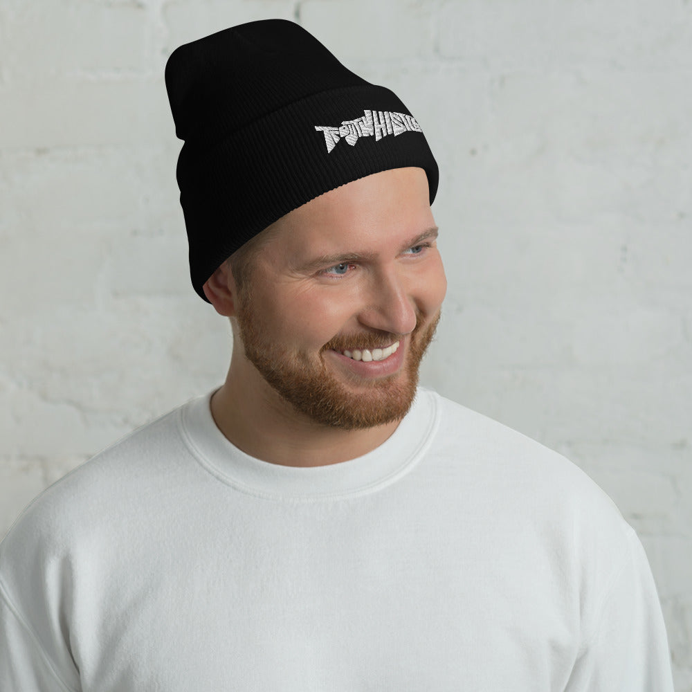 TroutWhistler - Cuffed Beanie | Dark w/ White Logo