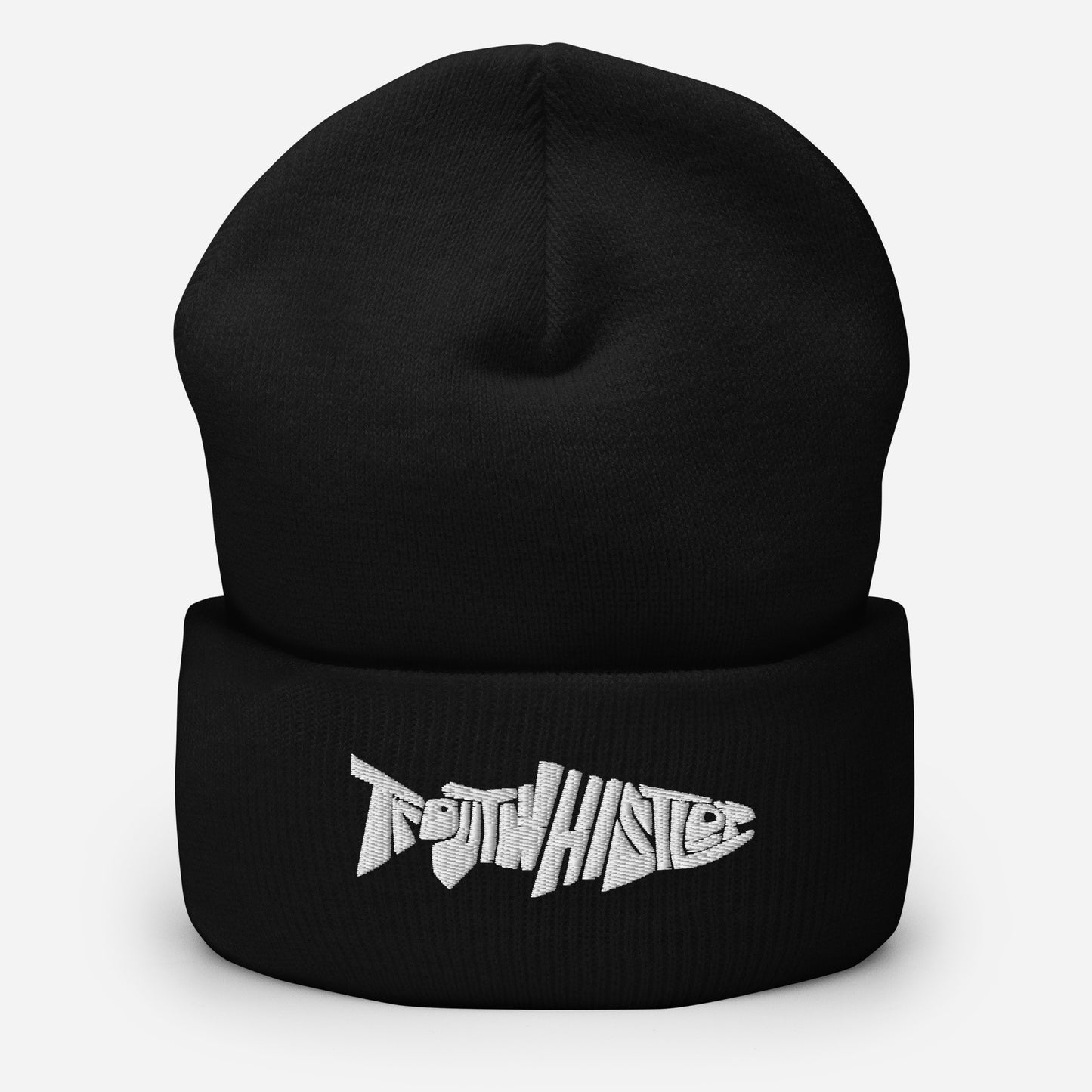 TroutWhistler - Cuffed Beanie | Dark w/ White Logo