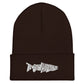 TroutWhistler - Cuffed Beanie | Dark w/ White Logo