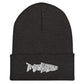 TroutWhistler - Cuffed Beanie | Dark w/ White Logo