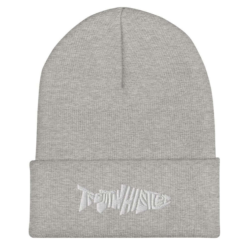 TroutWhistler - Cuffed Beanie | Dark w/ White Logo