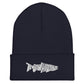 TroutWhistler - Cuffed Beanie | Dark w/ White Logo