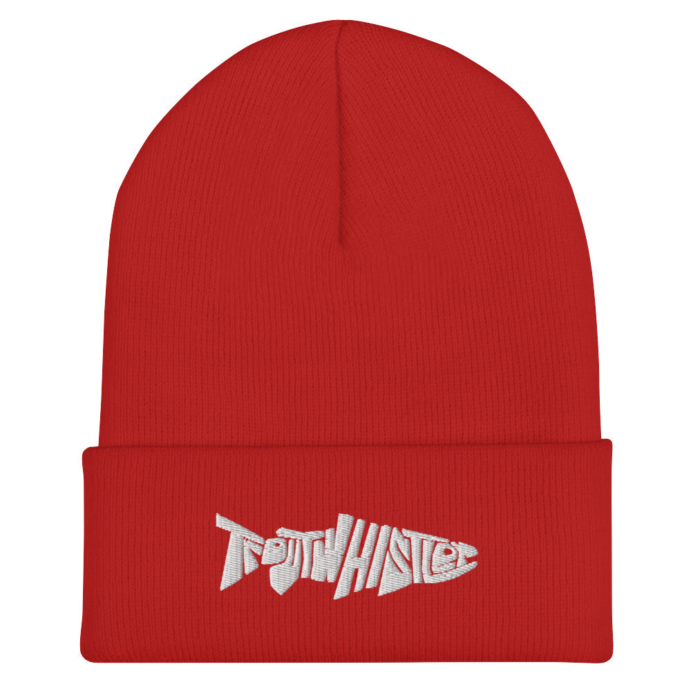 TroutWhistler - Cuffed Beanie | Dark w/ White Logo