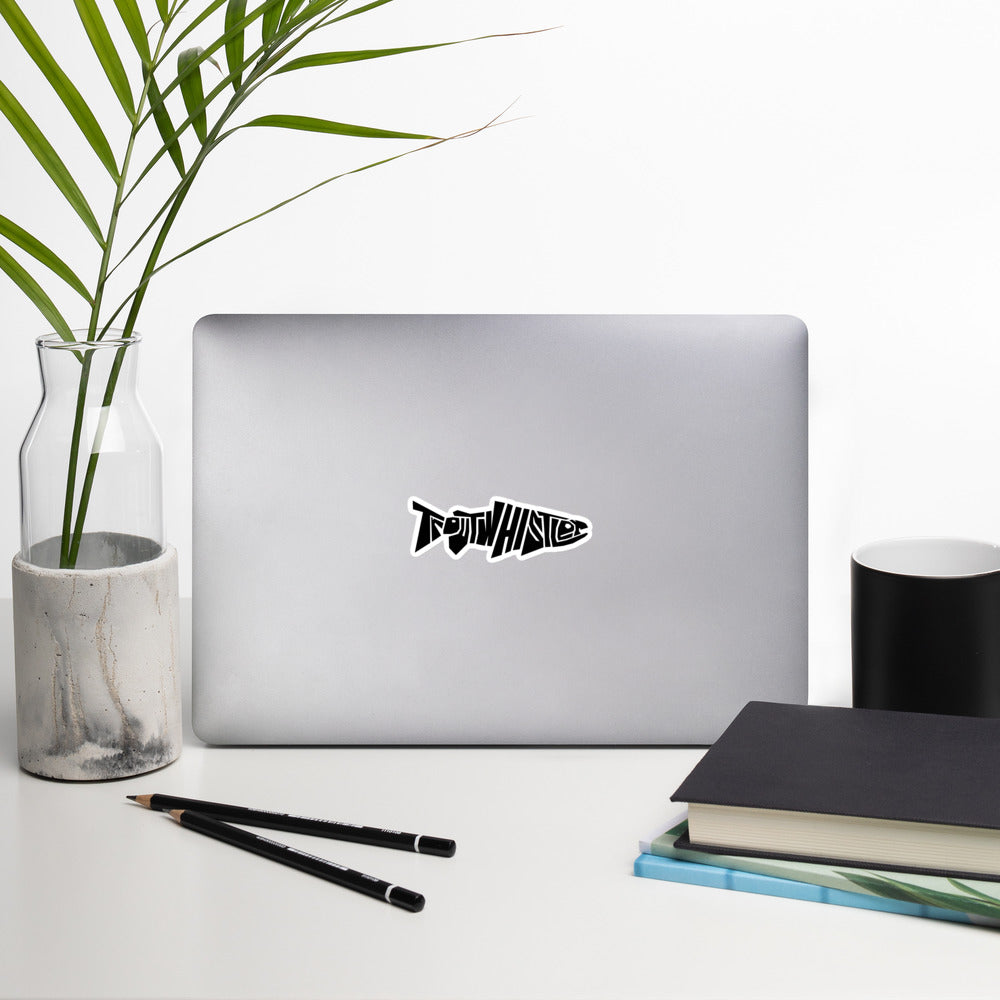 TroutWhilster - Bubble-free stickers | Dark Logo