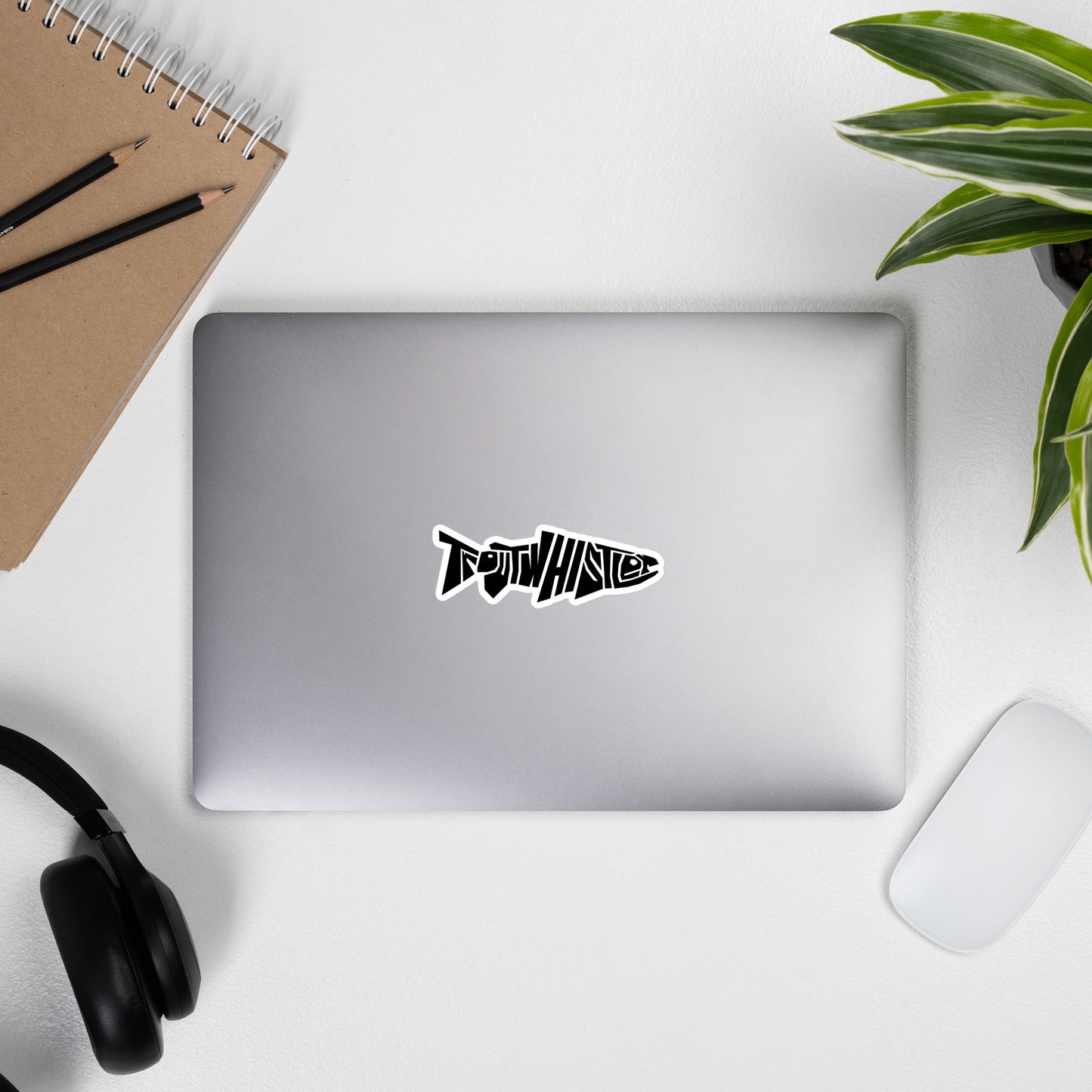 TroutWhilster - Bubble-free stickers | Dark Logo