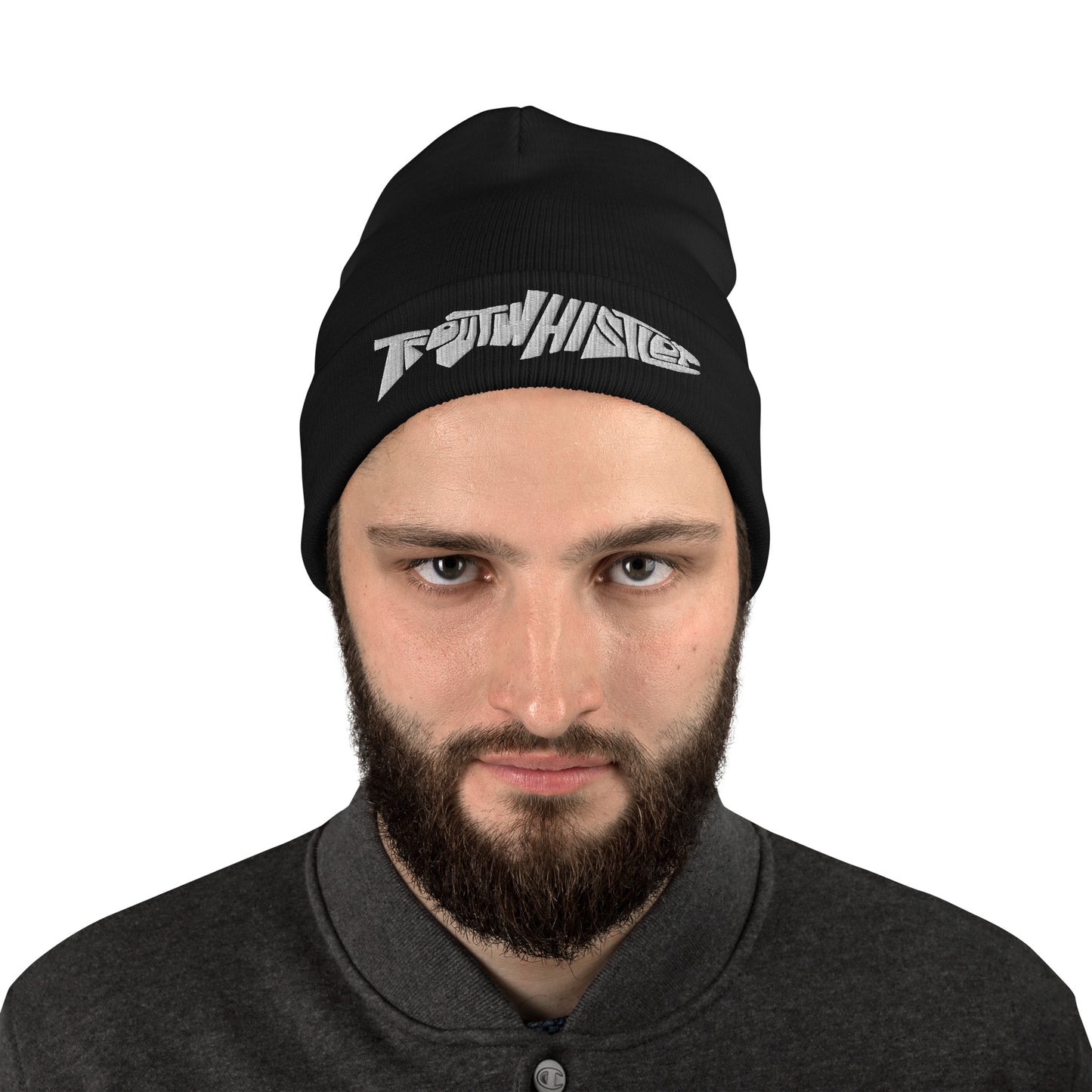 TroutWhistler - Embroidered Beanie | Dark w/ White Logo