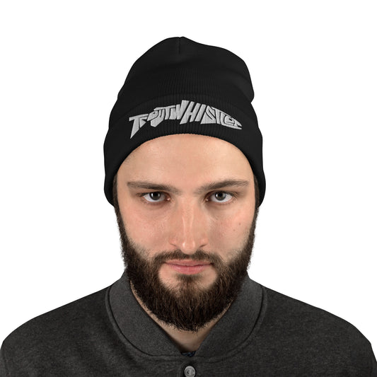 TroutWhistler - Embroidered Beanie | Dark w/ White Logo