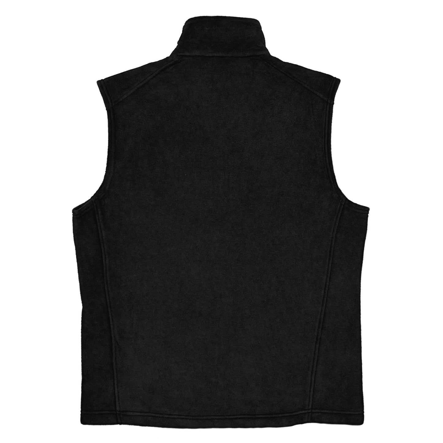 TroutWhistler - Men’s Columbia Fleece Vest | Dark w/ White Logo
