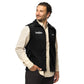 TroutWhistler - Men’s Columbia Fleece Vest | Dark w/ White Logo