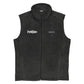 TroutWhistler - Men’s Columbia Fleece Vest | Dark w/ White Logo