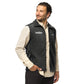 TroutWhistler - Men’s Columbia Fleece Vest | Dark w/ White Logo