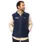 TroutWhistler - Men’s Columbia Fleece Vest | Dark w/ White Logo