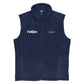 TroutWhistler - Men’s Columbia Fleece Vest | Dark w/ White Logo
