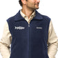 TroutWhistler - Men’s Columbia Fleece Vest | Dark w/ White Logo