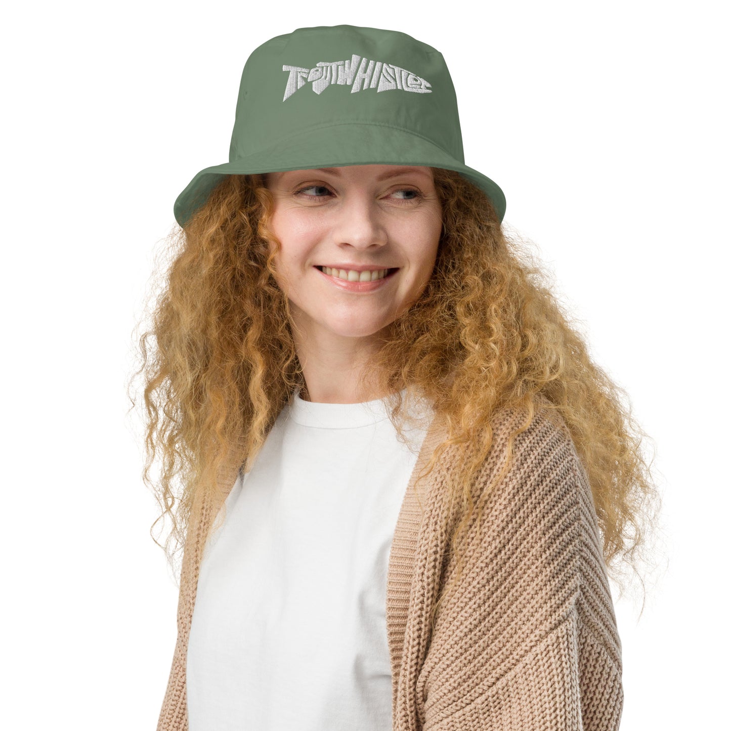 TroutWhistler - Organic Bucket Hat | Dark w/ White Logo