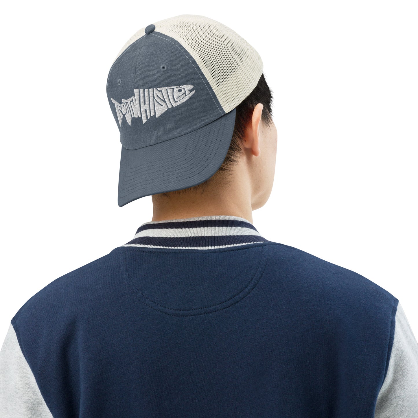 TroutWhistler - Pigment-dyed Cap | Light w/ White Logo