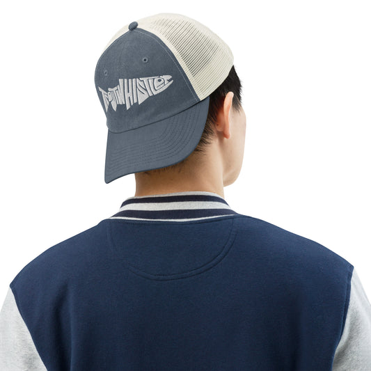 TroutWhistler - Pigment-dyed Cap | Light w/ White Logo