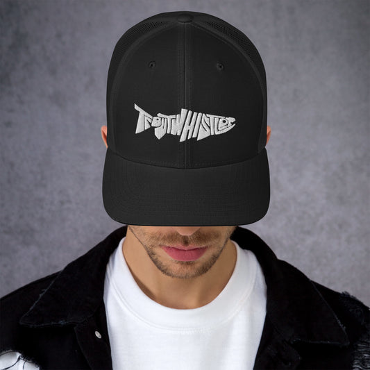 TroutWhistler - Trucker Cap | Dark w/ White Logo