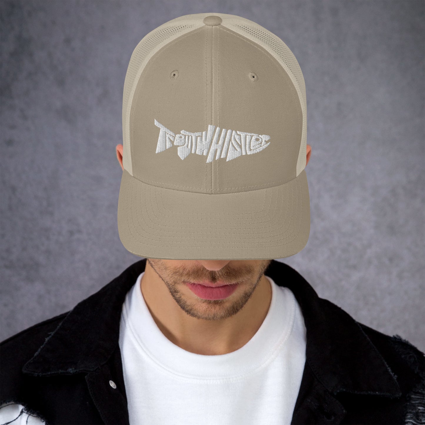 TroutWhistler - Trucker Cap | Dark w/ White Logo