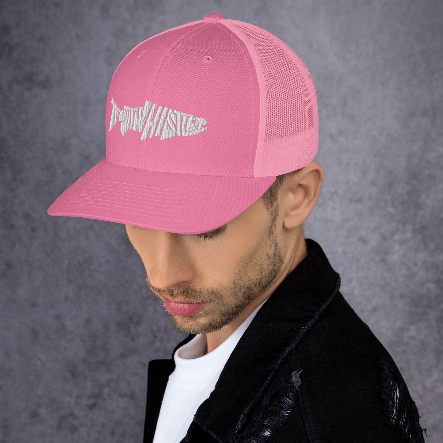 TroutWhistler - Trucker Cap | Dark w/ White Logo