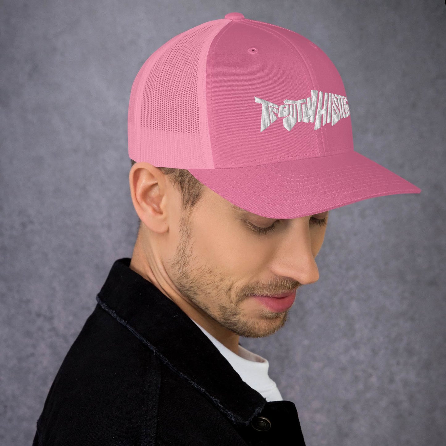 TroutWhistler - Trucker Cap | Dark w/ White Logo