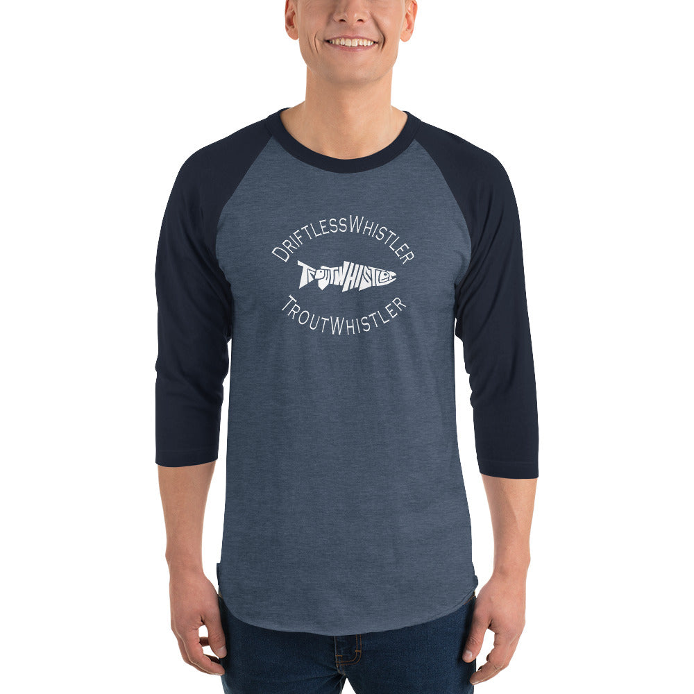 Driftless Whistler- 3/4 Sleeve Raglan Shirt | Dark w/ Multi Logo
