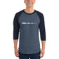 TroutWhistler - 3/4 Sleeve Raglan Shirt | Dark w/ White Multi-Logo