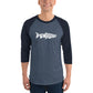 TroutWhistler - 3/4 Sleeve Raglan Shirt | Dark w/ White Logo