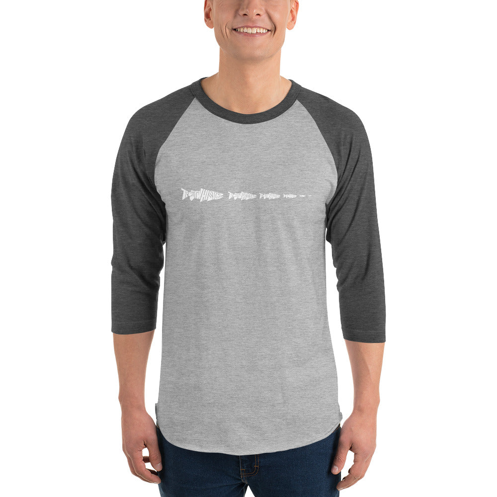 TroutWhistler - 3/4 Sleeve Raglan Shirt | Dark w/ Multi Logo
