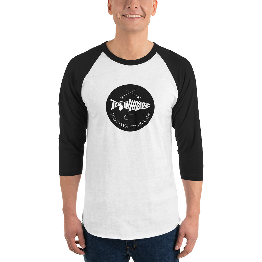 TroutWhistler - 3/4 Sleeve Raglan Shirt | Light w/ Round.com Logo