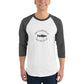DriftlessWhistler - 3/4 Sleeve Raglan Shirt | Light w/ Black Logo