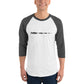 TroutWhistler - 3/4 Sleeve Raglan Shirt | Light w/ Black Multi-Logo