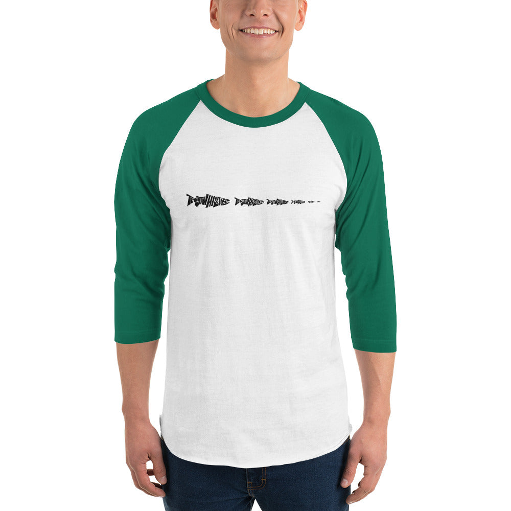 TroutWhistler - 3/4 Sleeve Raglan Shirt | Light w/ Black Multi-Logo