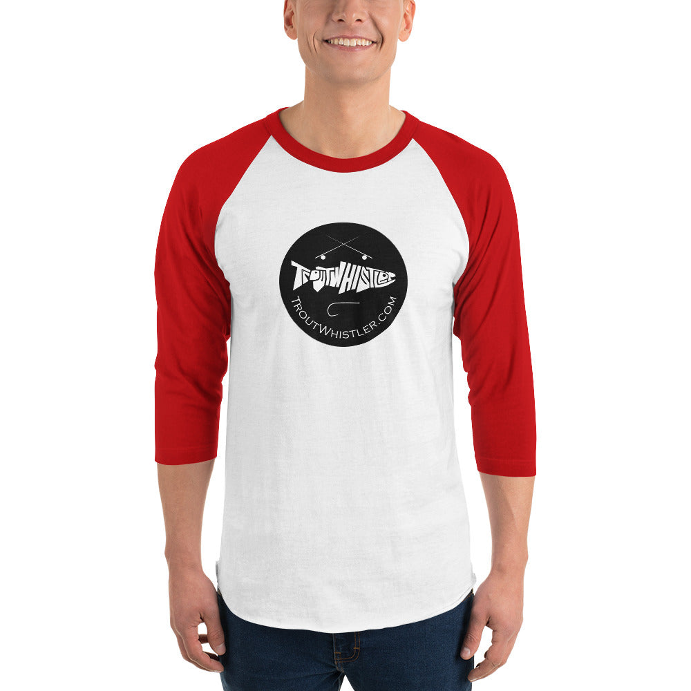 TroutWhistler - 3/4 Sleeve Raglan Shirt | Light w/ Round.com Logo