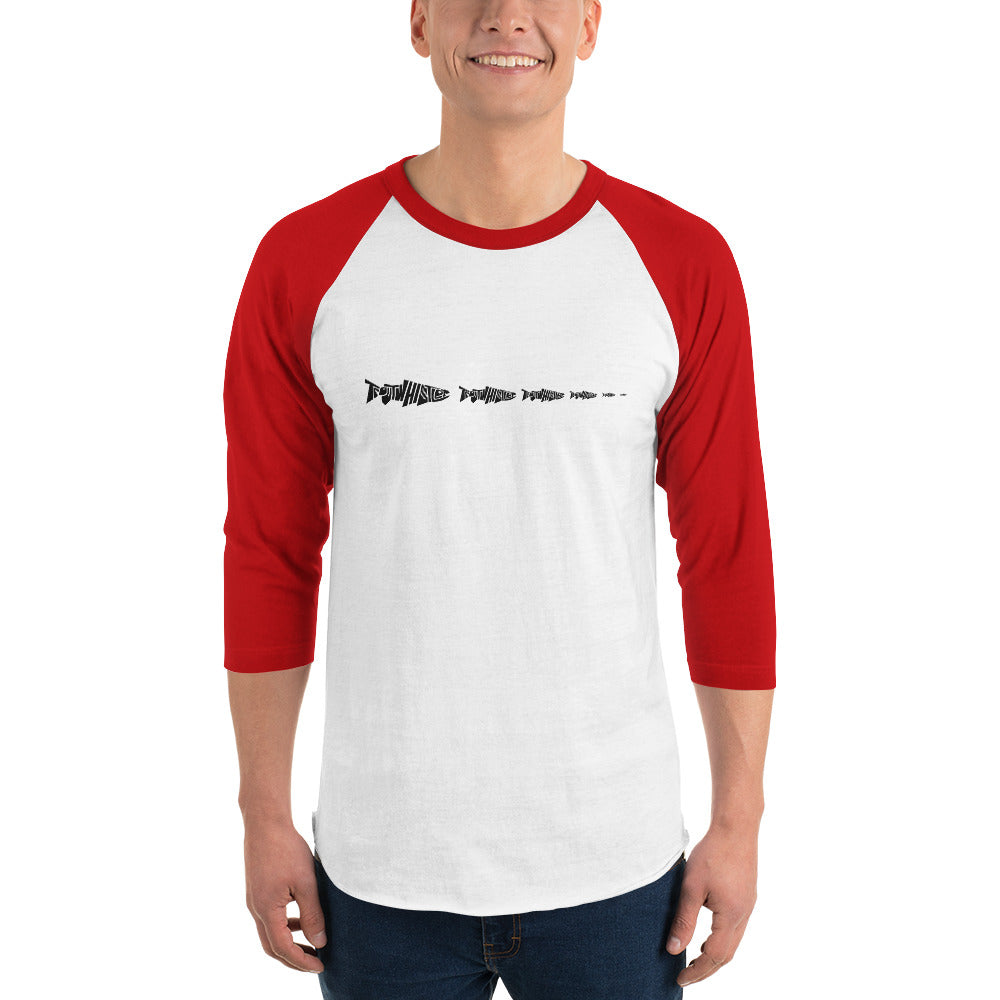 TroutWhistler - 3/4 Sleeve Raglan Shirt | Light w/ Black Multi-Logo