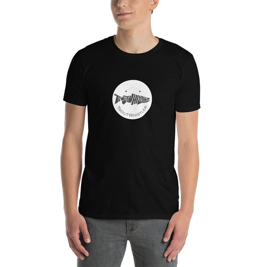 TroutWhistler - Short-Sleeve Unisex T-Shirt | Dark w/ White Round Logo