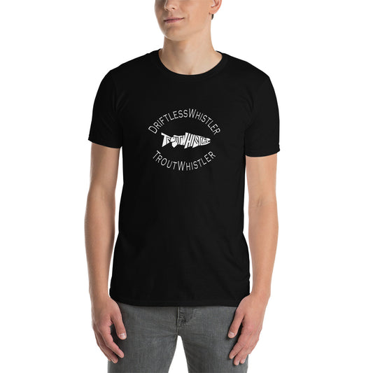 DriftlessWhistler - Short-Sleeve Unisex T-Shirt | Dark w/ White Logo
