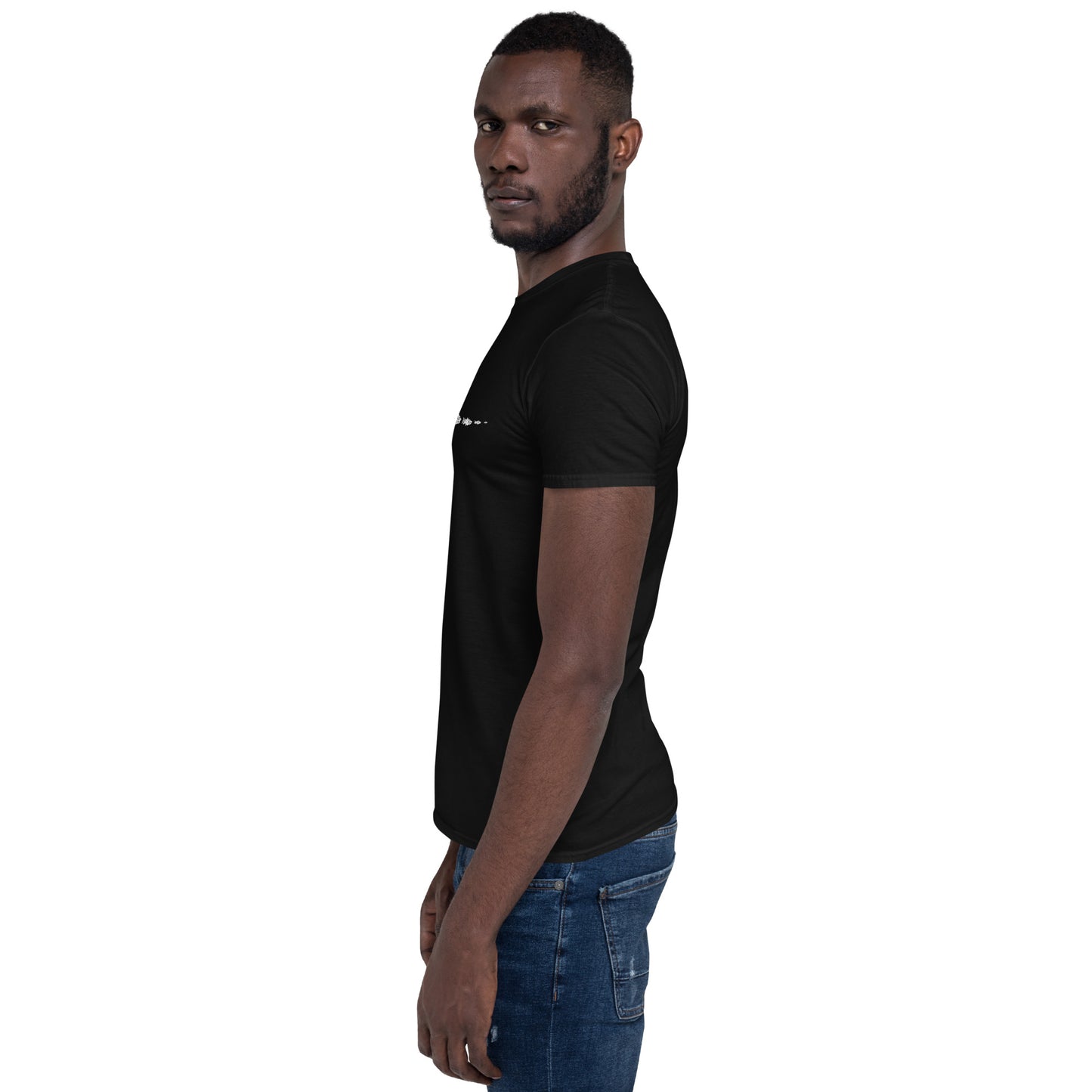 TroutWhistler - Short-Sleeve Unisex T-Shirt | Dark w/ White Multi-Logo