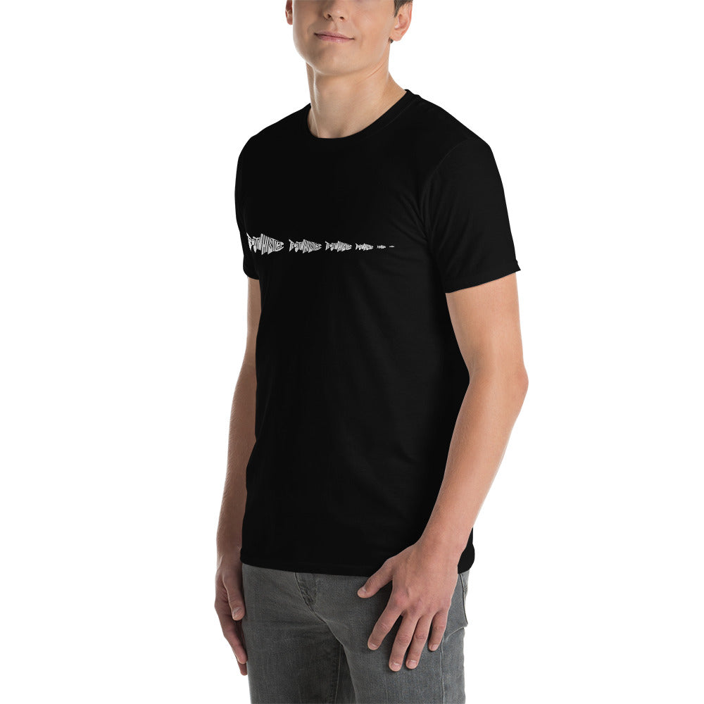 TroutWhistler - Short-Sleeve Unisex T-Shirt | Dark w/ White Multi-Logo