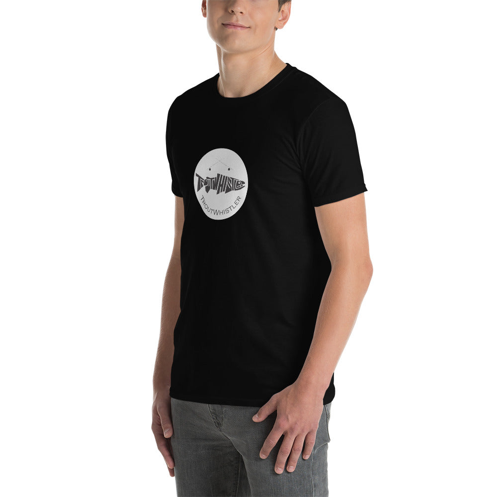 TroutWhistler - Short-Sleeve Unisex T-Shirt | White Round Logo