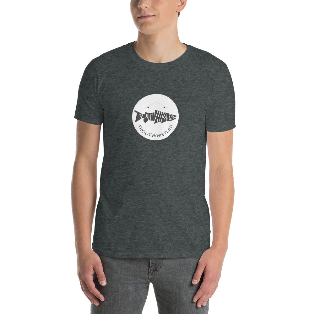 TroutWhistler - Short-Sleeve Unisex T-Shirt | White Round Logo