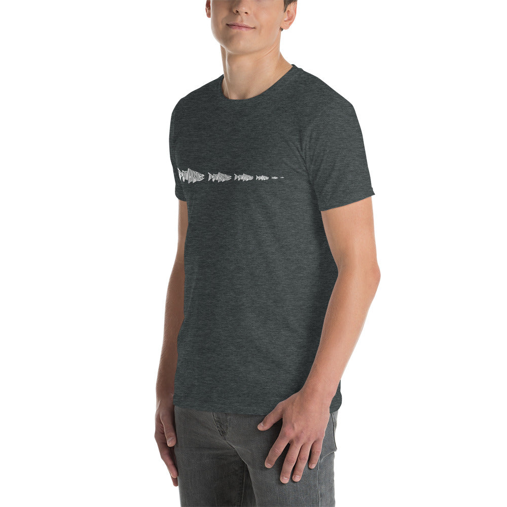 TroutWhistler - Short-Sleeve Unisex T-Shirt | Dark w/ White Multi-Logo