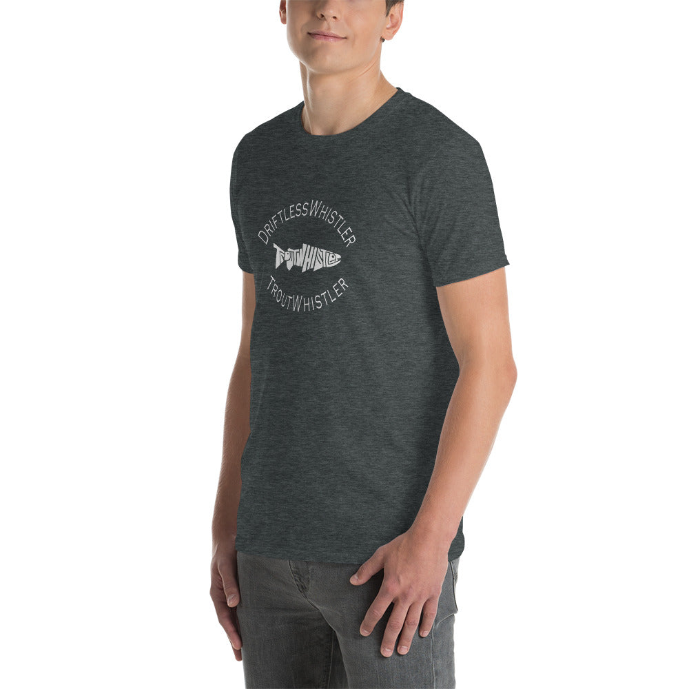 DriftlessWhistler - Short-Sleeve Unisex T-Shirt | Dark w/ White Logo