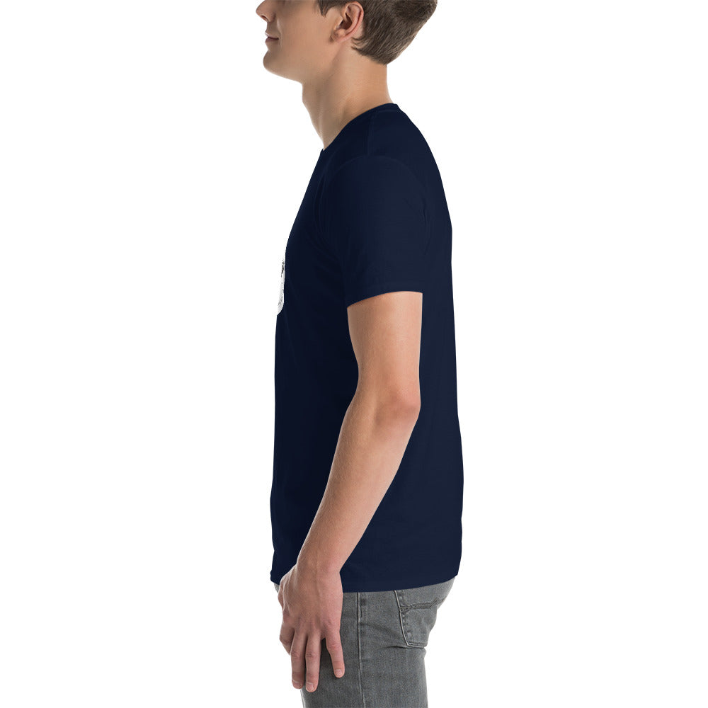 TroutWhistler - Short-Sleeve Unisex T-Shirt | Dark w/ White Round Logo