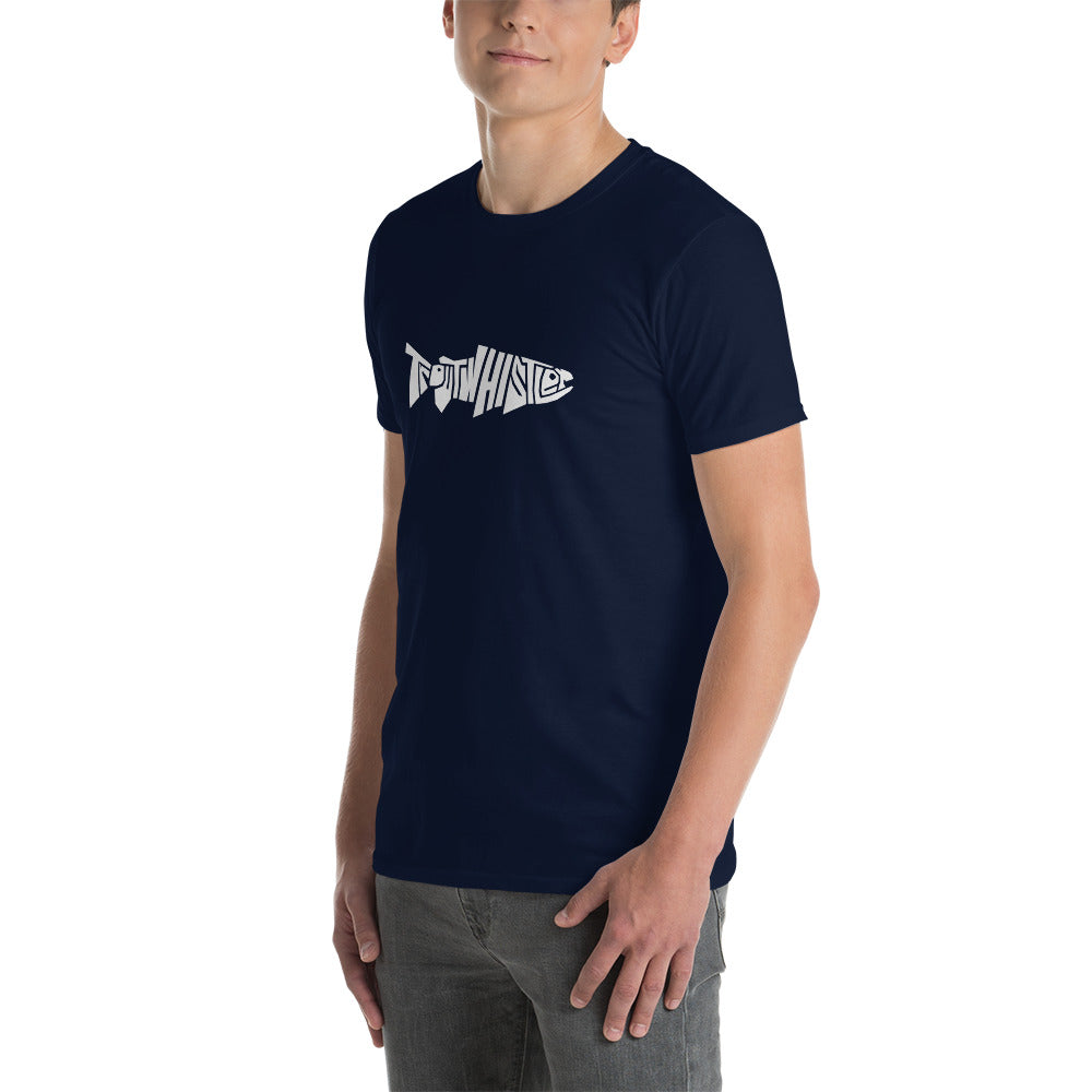 TroutWhistler - Short-Sleeve T-Shirt | Dark w/ White Logo