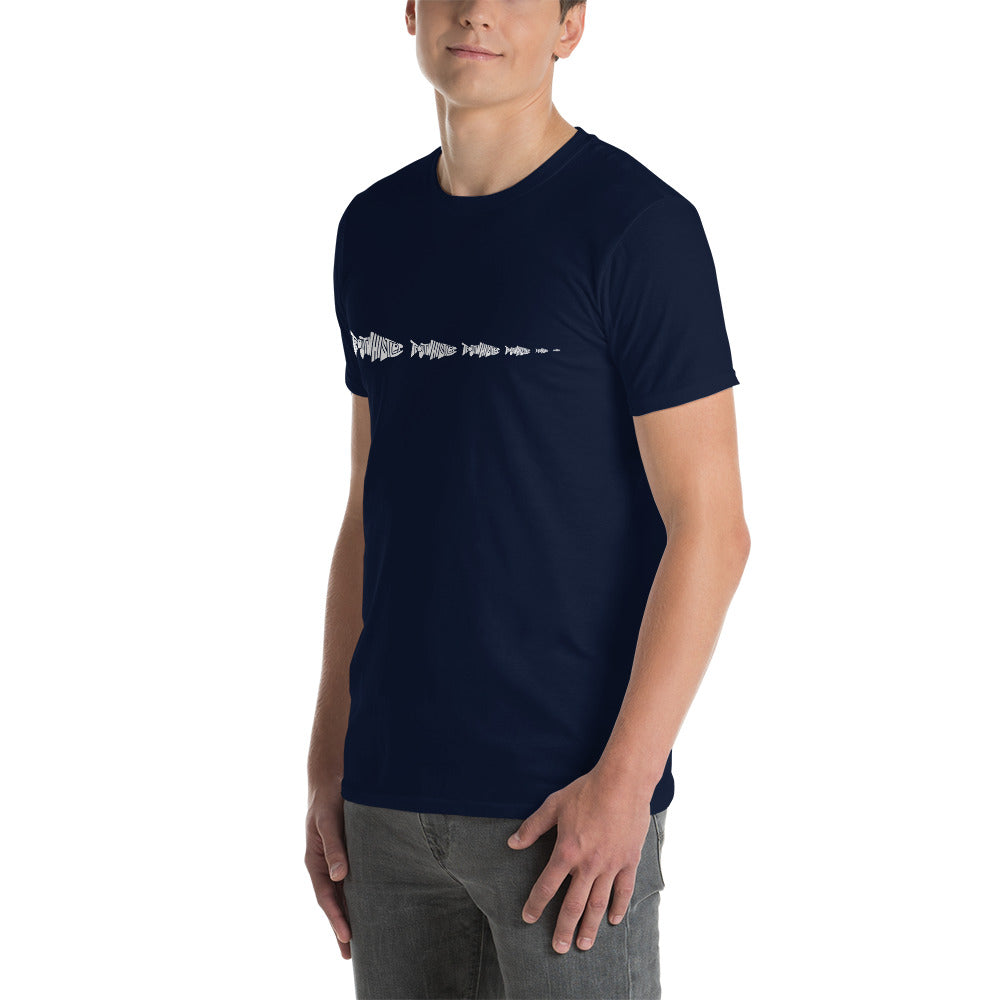 TroutWhistler - Short-Sleeve Unisex T-Shirt | Dark w/ White Multi-Logo