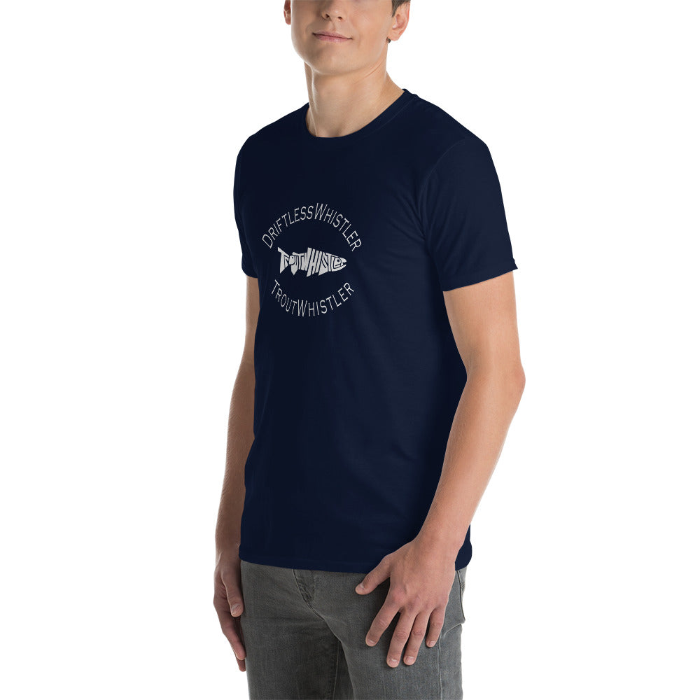 DriftlessWhistler - Short-Sleeve Unisex T-Shirt | Dark w/ White Logo