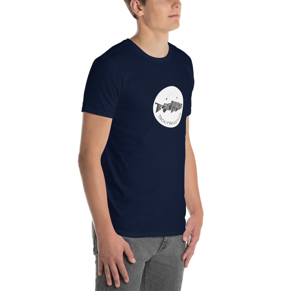TroutWhistler - Short-Sleeve Unisex T-Shirt | White Round Logo