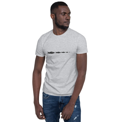 TroutWhistler - Short-Sleeve Unisex T-Shirt | Light w/ Black Multi-Logo