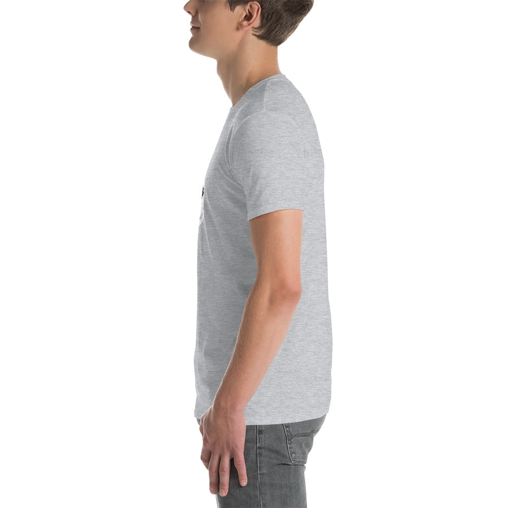 TroutWhistler - Short-Sleeve Unisex T-Shirt | Dark w/ White Round Logo